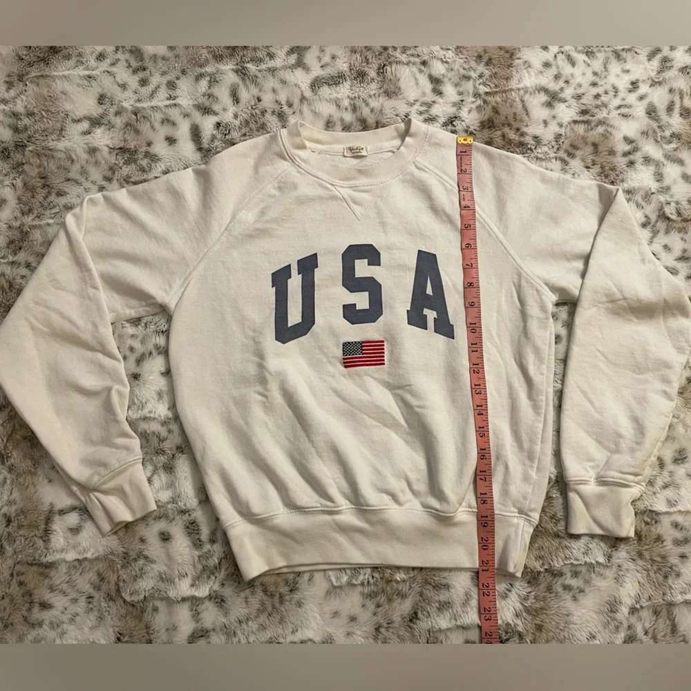 John Galt White USA 90s Y2K Embroidered Pullover Crewneck Sweatshirt - Picture 3 of 6